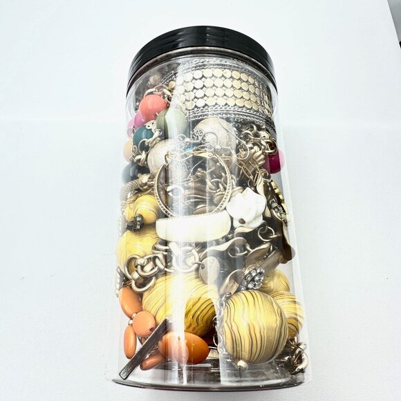 Mystery Jewelry Jar #338 Wearable Quality Pieces 2lbs Necklace Bracelet Earrings - Picture 2 of 4